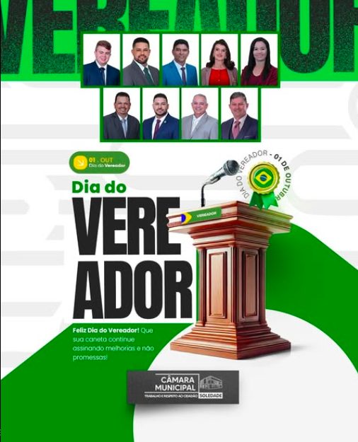 01 de Outubro - Dia do Vereador