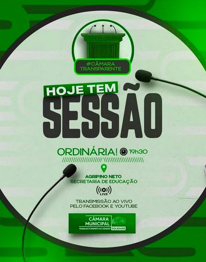 Câmara Municipal de Soledade realiza Sessão Ordinária